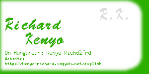 richard kenyo business card